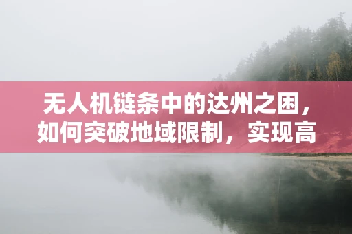 无人机链条中的达州之困，如何突破地域限制，实现高效物流配送？